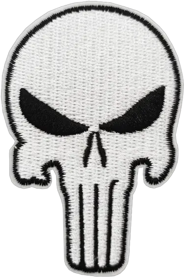  Us 136 15 Offpunisher Skull Logo Comic Hero Punk Biker Rockability Embroidered Iron Skull Png Punisher Skull Transparent