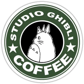  Coffee Studio Ghibli Stickers By Iumba Redbubble Studio Ghibli Stickers Redbubble Png Studio Ghibli Logo