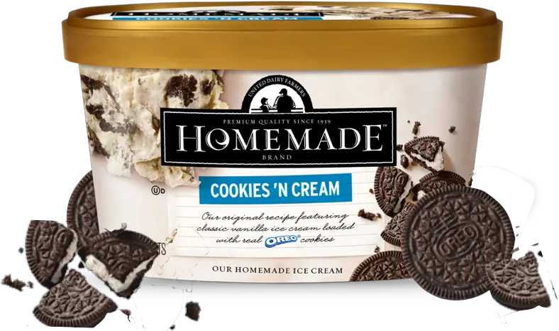  Homemade Brand Ice Cream Oreo Homemade Ice Cream Brand Png Oreo Transparent