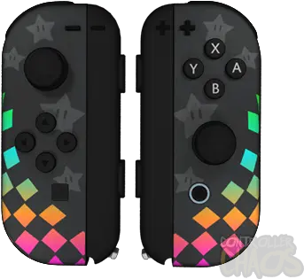  Rainbow Road Nintendo Switch Controller Rainbow Png Nes Controller Png