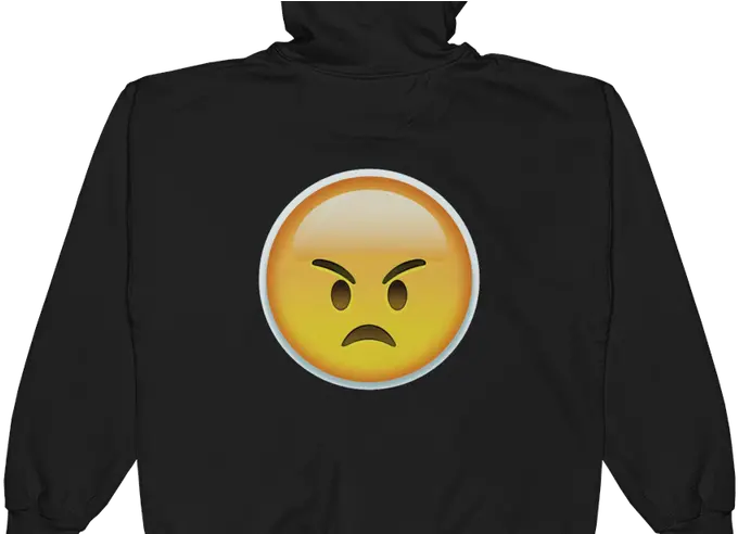  Emoji Zip Hoodie Angry Face Just Smiley Png Angry Face Emoji Png