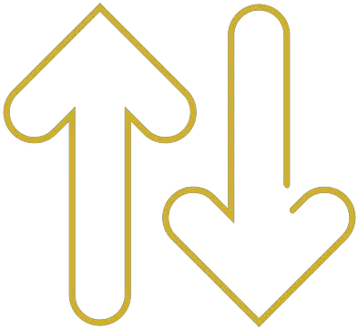  Yellow Arrows Line Icon Sign Png Yellow Arrow Png