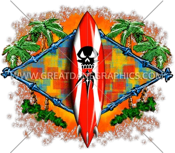  Skull Surf Board Production Ready Artwork For T Shirt Printing Vertical Png Surfboard Transparent Background