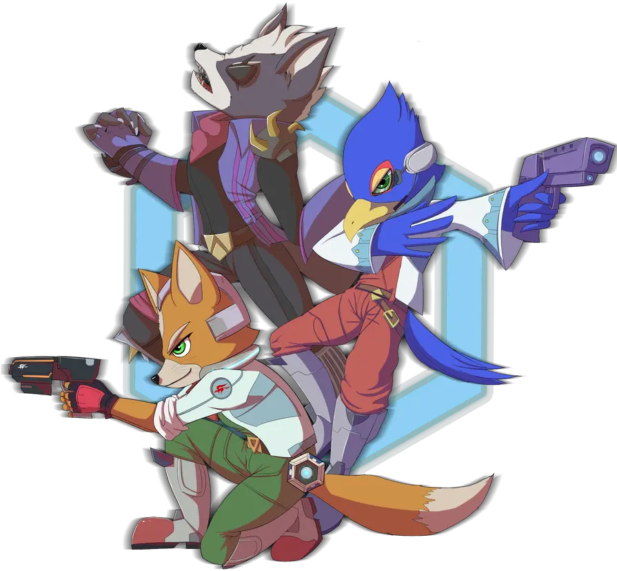  Starfox Star Fox Falco And Wolf Png Fox Mccloud Png