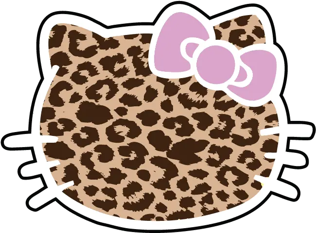  Hello Kitty Shared Small Leopard Print Pouches Png Hello Kitty Logo