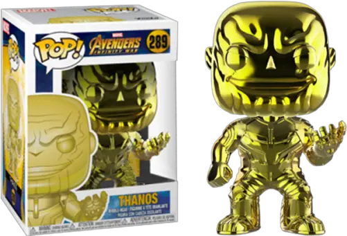  Pop Marvel Avengers Infinity War Thanos Yellow Chrome Thanos Pop Png Avengers Infinity War Png