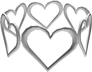  Silver Heart Crown Girly Png Heart Crown Png