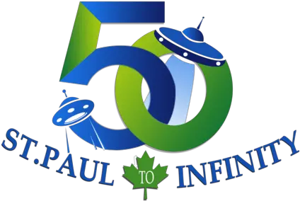  Ufo Landing Padu0027s 50th Anniversary Logo Town Of St Paul Graphic Design Png 50th Anniversary Logo