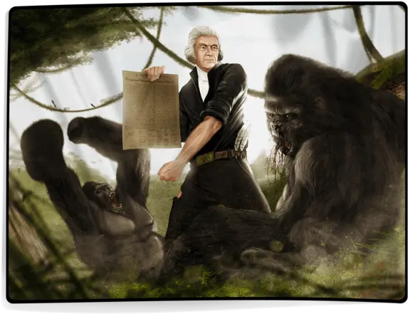  Thomas Jefferson Vs Gorilla Thomas Jefferson Gorillas Png Thomas Jefferson Png