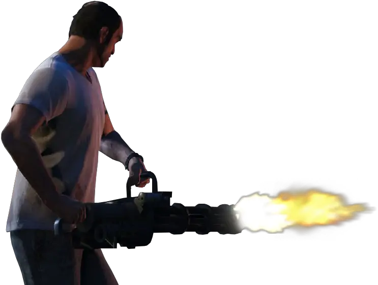  Jakzx1t Person Holding A Minigun Full Size Png Download Guy Holding Minigun Holding Gun Png