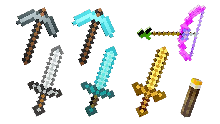  Download Hd Transforming Gold Sword Transparent Minecraft Gold Sword Png Diamond Pickaxe Png