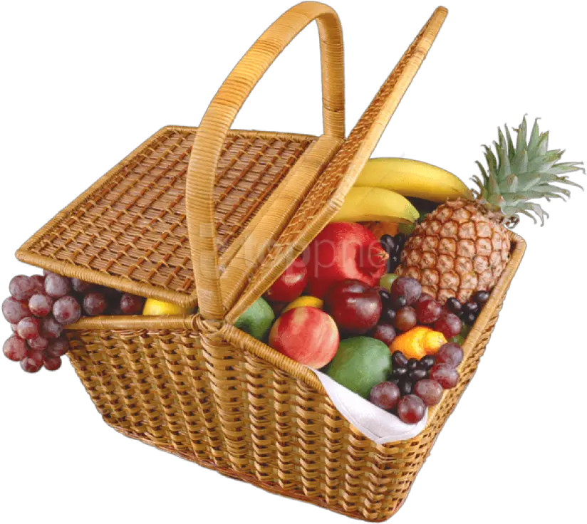  Clipart Fruit Picnic Transparent Free Picnic Basket With Fruit Png Basket Png