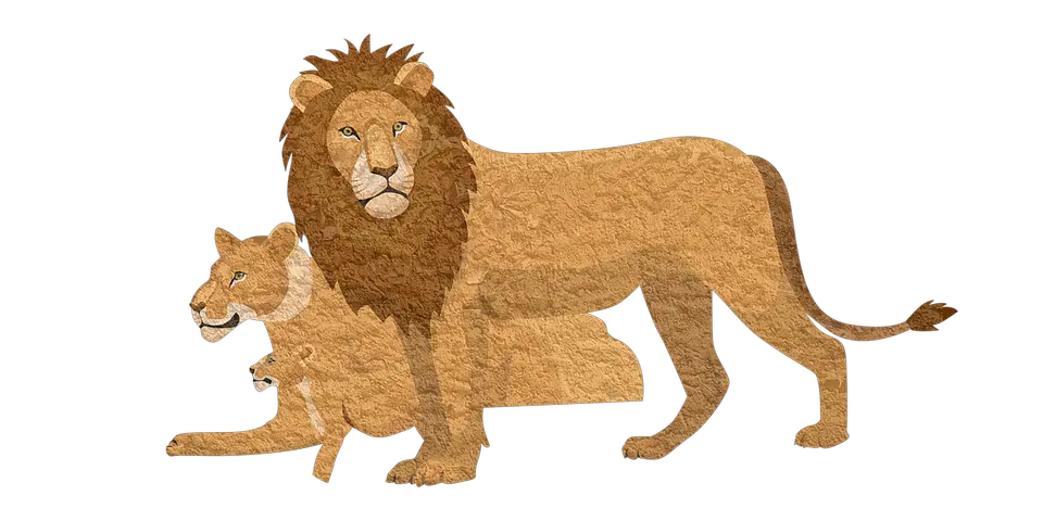  Download Hd Lion Pixabay Animal Lioness Vintage Lion Cartoon Lion With Cub Png Lion Transparent