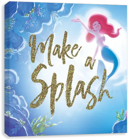  Ariel Make A Splash Glitter Illustration Png Splash Emoji Png