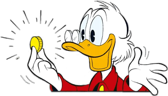  Donald Duck Disney Dagobert Münze Geld Comic Dagobert Duck Png Donald Duck Transparent