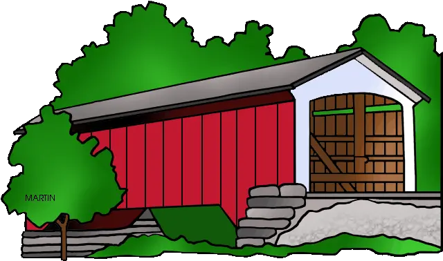  Location Clip Art By Phillip Martin Covered Bridge Cartoon Png Bridge Clipart Transparent