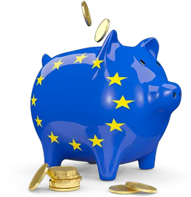  Piggy Bank Illustration Of Flag European Union Eu Flag Piggy Bank Png Piggy Bank Icon