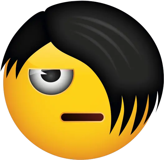  Emo Png Emoji With Hair Emo Png