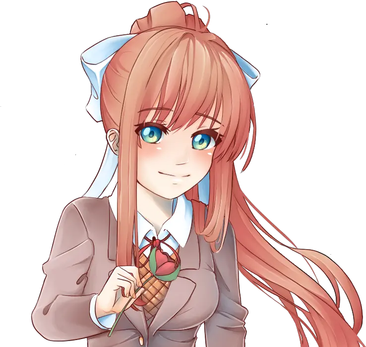  Monika Doki Literature Club Cartoon Png Monika Png