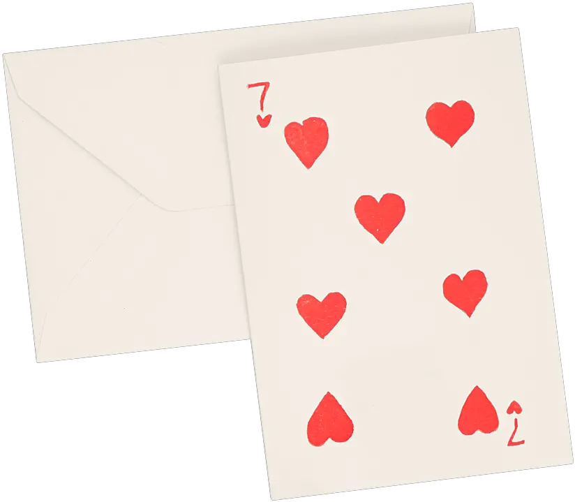  Seven Of Hearts Card Solid Png Playing Cards Icon