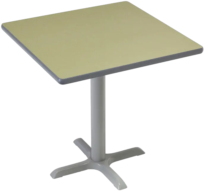  Amtab Pt3030 Square Cast Iron Cafe Table With Pedestal Base 30 W X L Solid Png Cafe Table Png