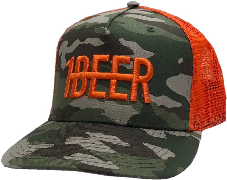  Hardy Camo And Orange Beer Hat Military Camouflage Png Camo Png