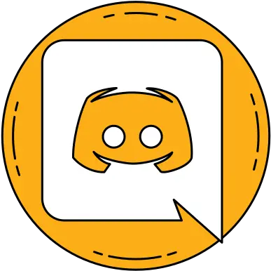  Discord Free Icon Of Famous Logos In Orange Circle Png Discord Icon Png