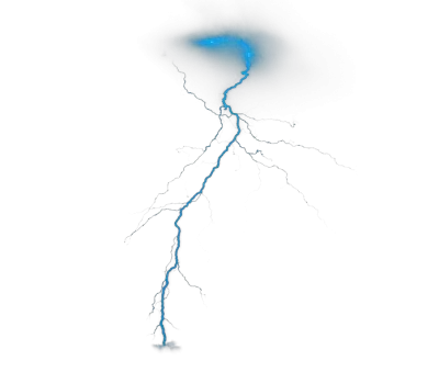  Blue Lightning Bolt Png