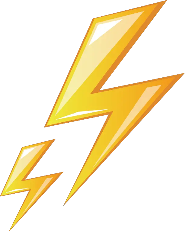  White Lightning Bolt Png