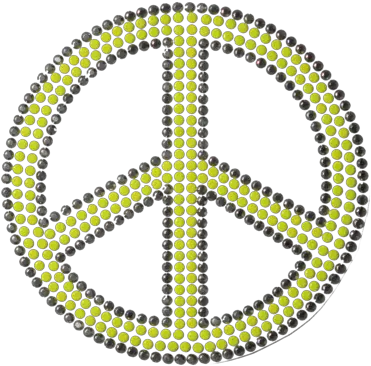  Peace Sign Neo Yellow Large Lingkaran Putus Putus Png Peace Sign Transparent