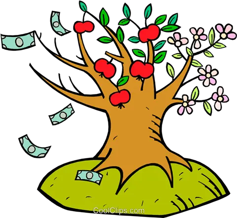  Flower Apple And Money Tree Royalty Free Vector Clip Art Apple Money Tree Png Money Tree Png