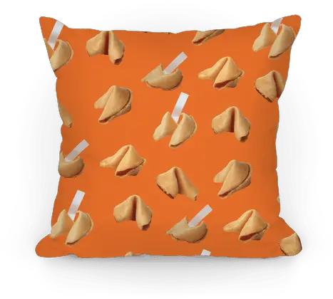  Fortune Cookie Pillow Orange Pillows Lookhuman Cushion Png Fortune Cookie Png