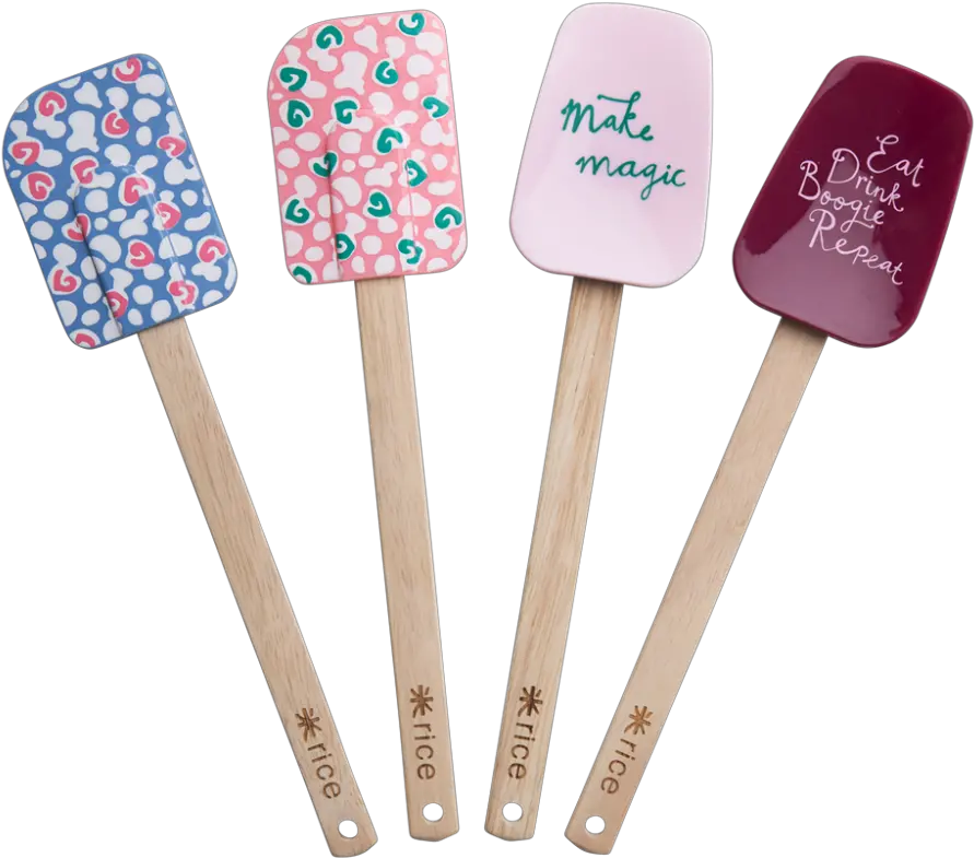  Kitchen Silicone Spatula In 4 Assorted Designs Rice Dk Ice Cream Png Spatula Png