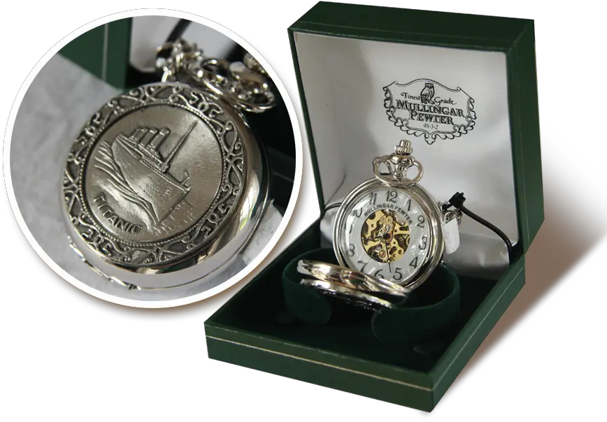  Titanic Pocket Watch Silver Png Pocket Watch Png