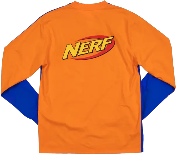  Nerf 5050 Blue U0026 Orange Long Sleeve Tee Png Logo