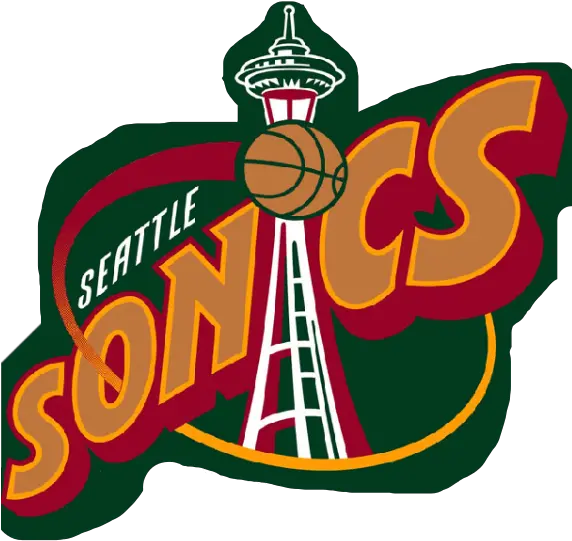  Seattle Sonics Sticker Big Png Seattle Supersonics Logo