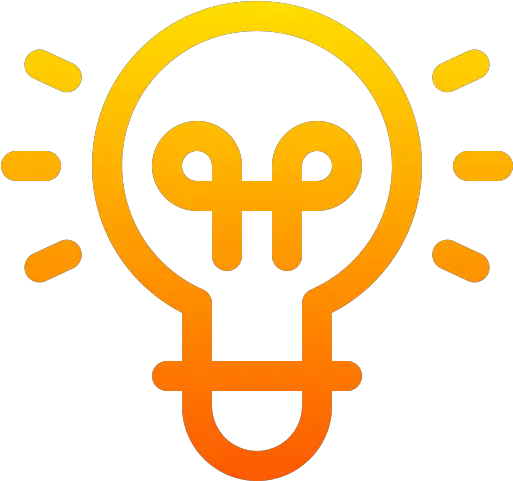  Light Bulb Free Technology Icons Png Orange Light Bulb Icon