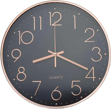  Femmin Gold Large Modern Wall Clock Solid Png Gold Clock Png