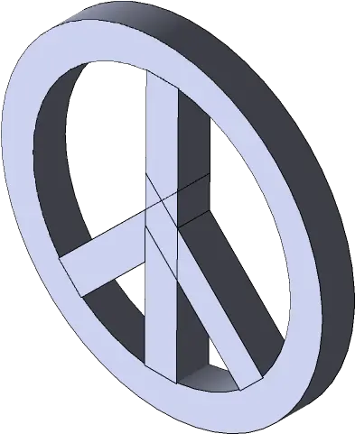  World Peace Symbol 3d Cad Model Library Grabcad 3d Peace Symbol Png Peace Icon