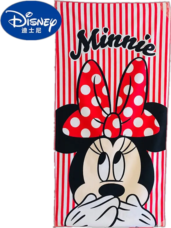  Us 1367 28 Offdisney Red Minnie Bath Towel Cartoon Cotton Beach Baby Blanket Children Kids Girl Christmas Gift 60x110cmbath Disney Png Beach Towel Png