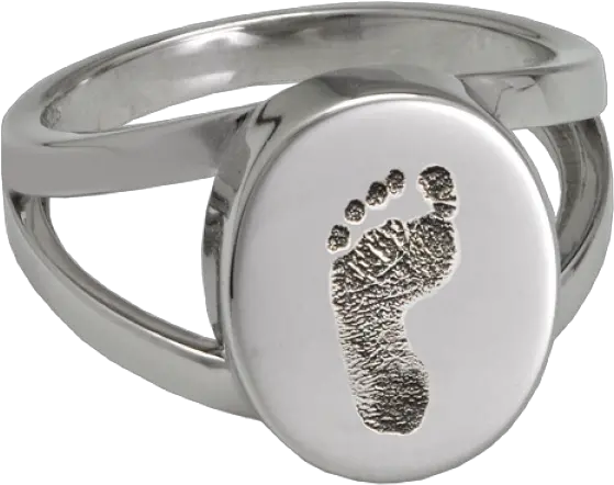  Rings Baby Footprint Oval V Ring Solid Png Baby Footprint Png