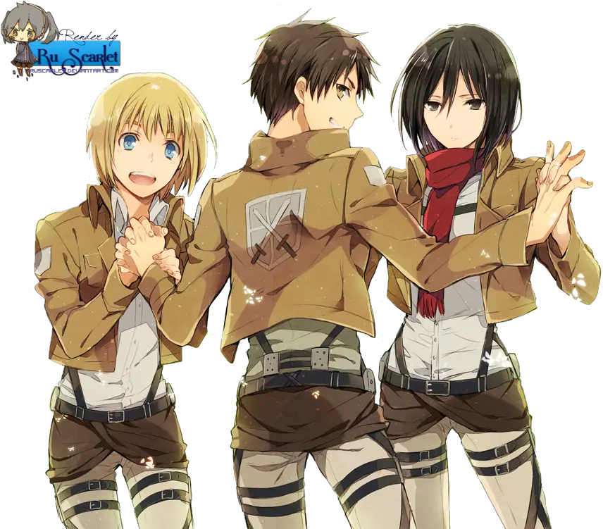  Download Eren Png Image With No Background Pngkeycom Mikasa Armin Attack On Titan Eren Png