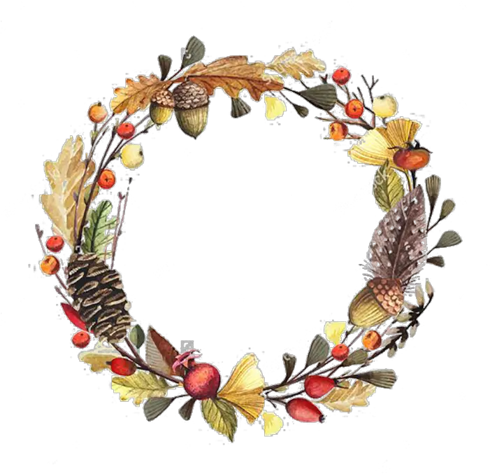  Fall Wreath Png Free Fall Wreath Clipart Png Watercolor Wreath Png