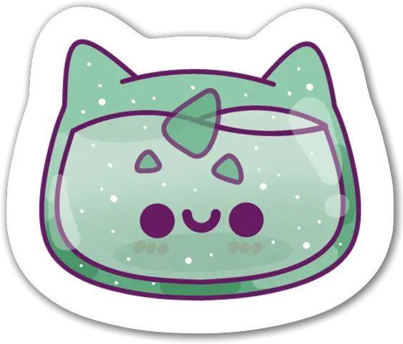  Die Cut Cute U2013 Stickerapp Shop Cute Leaf Sticker Png Slime Rancher Icon Top Left