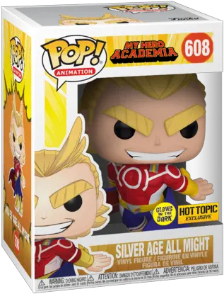  Animation My Hero Academia All Might Silver Age Glow In The My Hero Academia Figurines Pop Png All Might Png