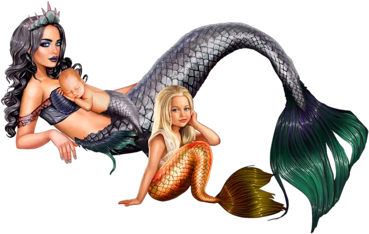  Mermaid Mom Png Official Psds Tube Sirene Mermaid Png