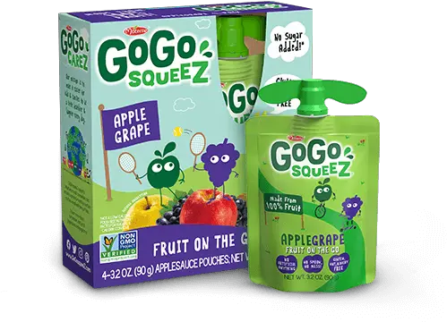  Gogo Squeez Applegrape Squeezable Grape Applesauce 100 Apple Cinnamon Go Go Squeeze Png Grape Png