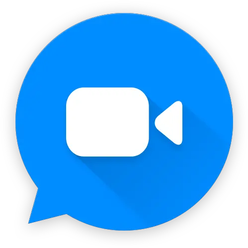  Video Chat Camera Blue Icon Png Pnglib U2013 Free Library Dot People Chatting Icon