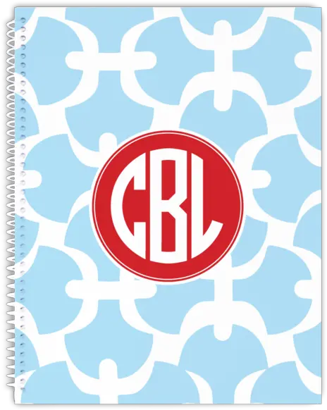  Spiral Notebook U2014 Between The Sheets Co Monogram Png Spiral Png