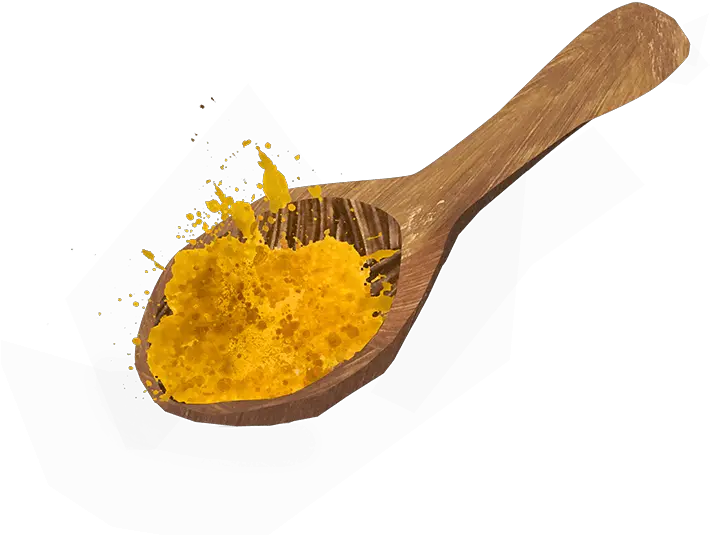  Download Aromatic Yellow Rice Spoon Of Turmeric Transparent Png Wooden Spoon Png